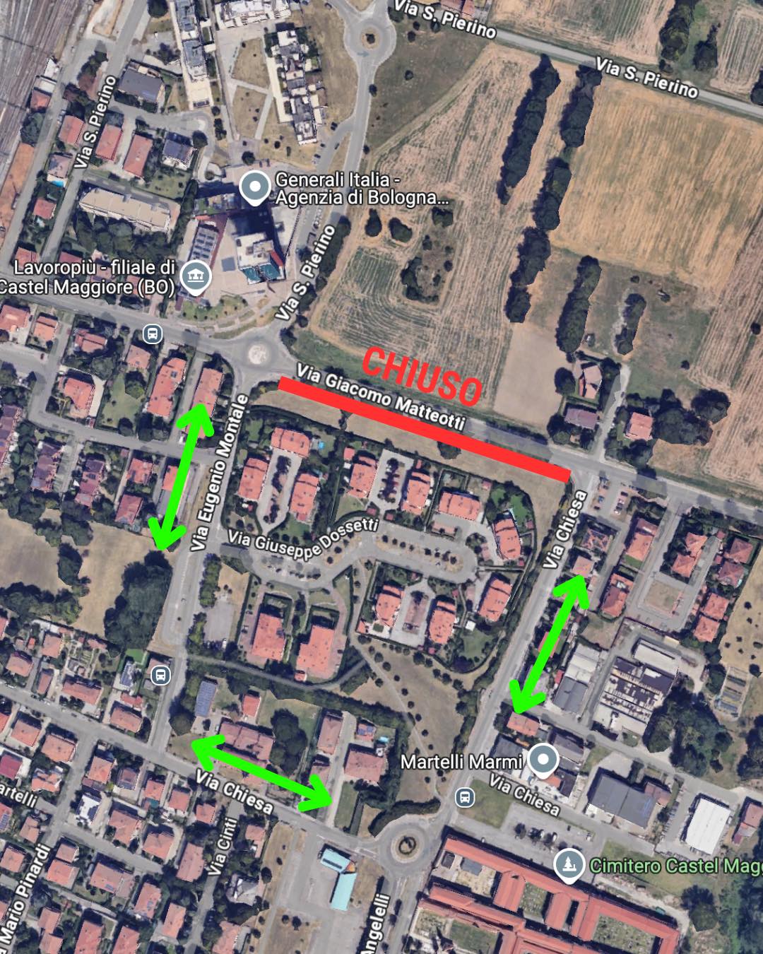 piantina percorso alternativo