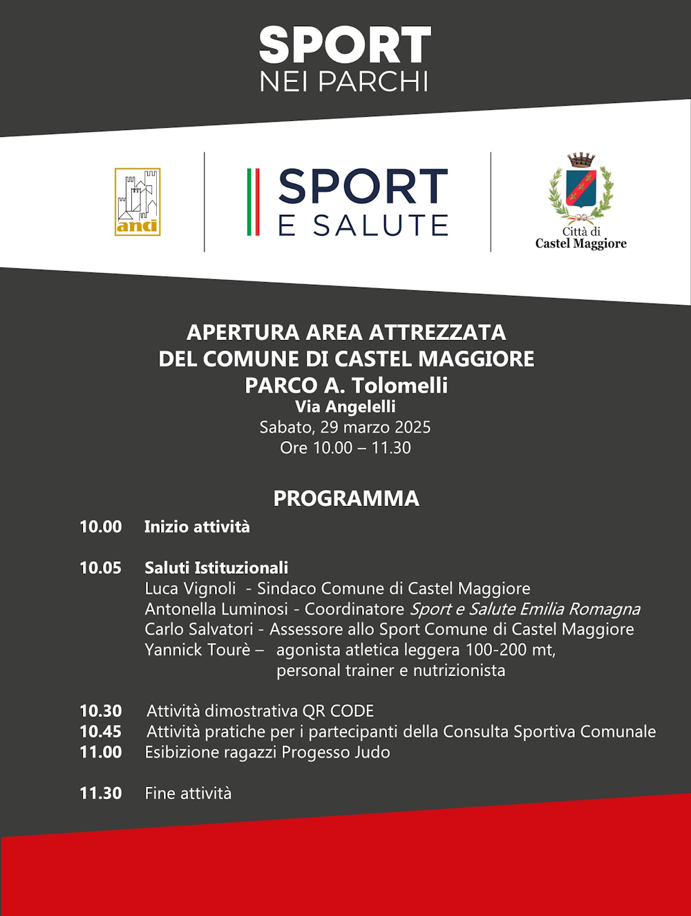 Sport di TUTTI Parchi apre a Castel Maggiore