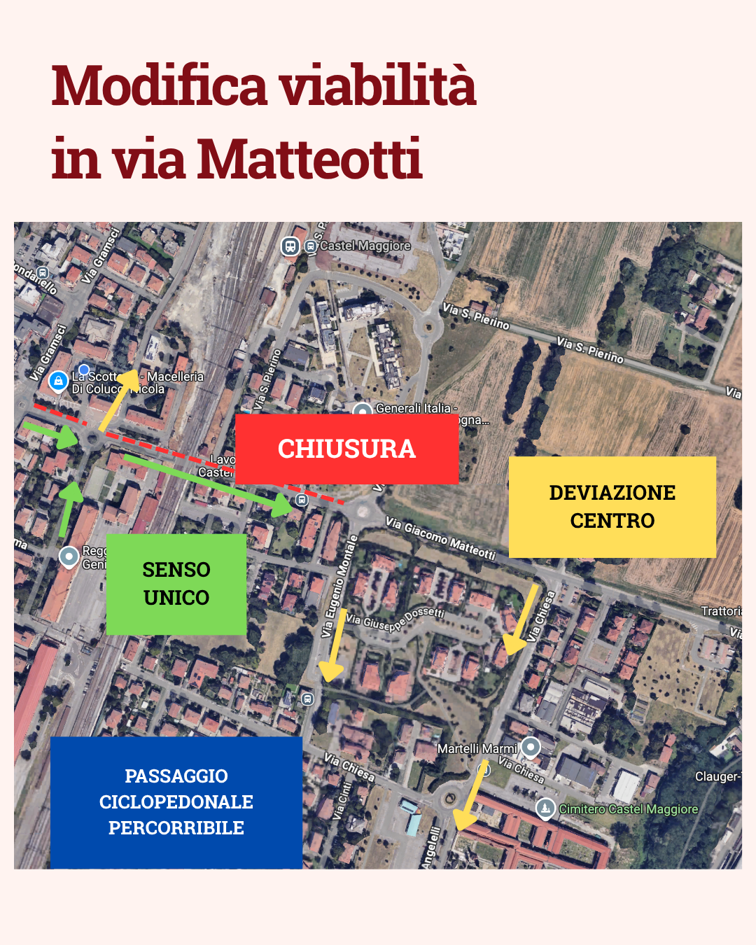 Lavori in via Matteotti